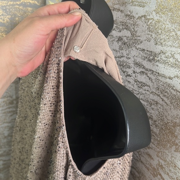 RARE Lauren RL Beaded Formal Taupe Sleeveless Holiday Sparkle Top Size M - Picture 11 of 16